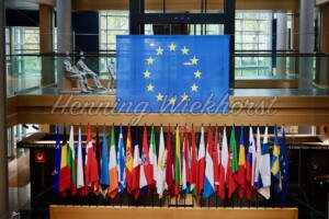 Das Foto-Podest im EU-Parlament - ImageShop