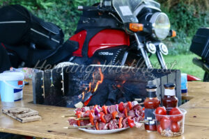 Fleisch und Grill und Motorrad - ImageShop