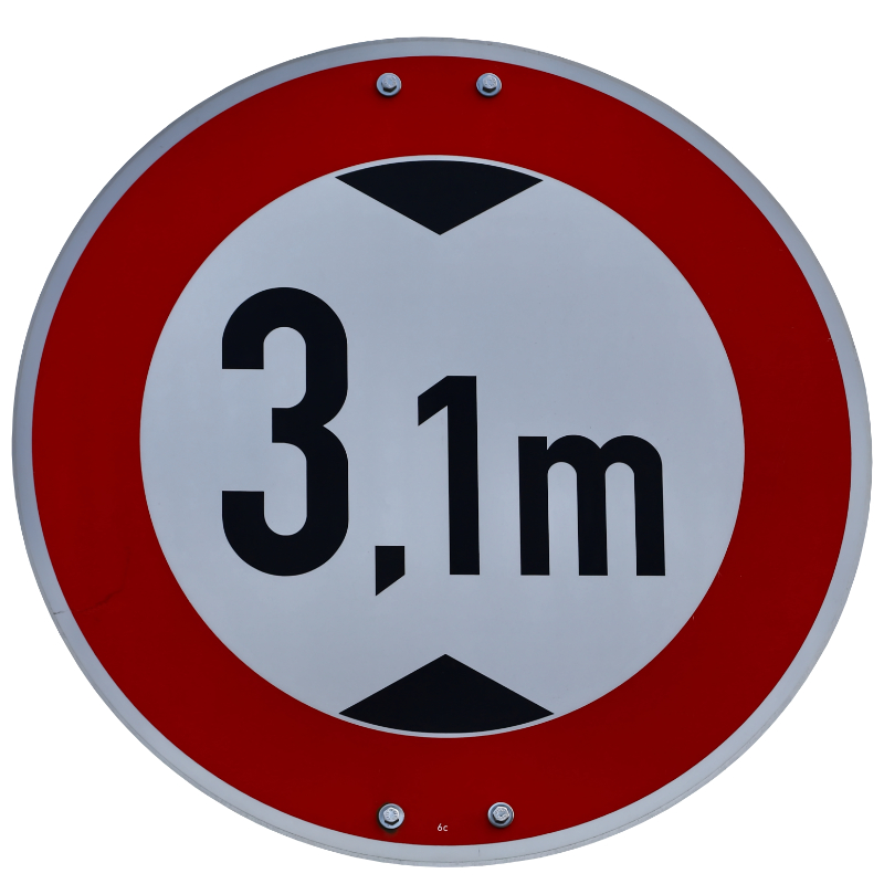 Durchfahrtshöhe maximal 3,1m