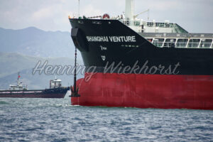 Küstenfrachtschiff im Hafen von Hong Kong - ImageShop