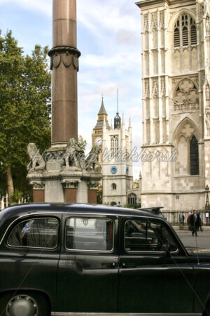 London (72) – Taxi mit Westminster Abbey und Big Ben - ImageShop