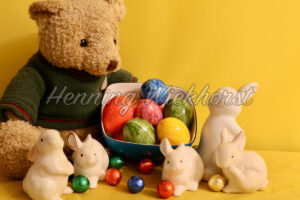 Oster-Teddy und Hasen - ImageShop