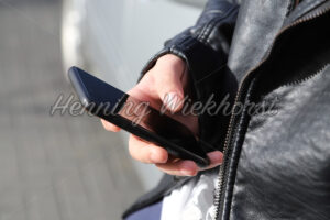 Schreiben auf einem Smartphone - ImageShop