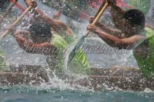 Sportler im Drachenboot in Aktion - ImageShop