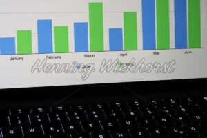 Umsatz-Diagramm auf Laptop - ImageShop